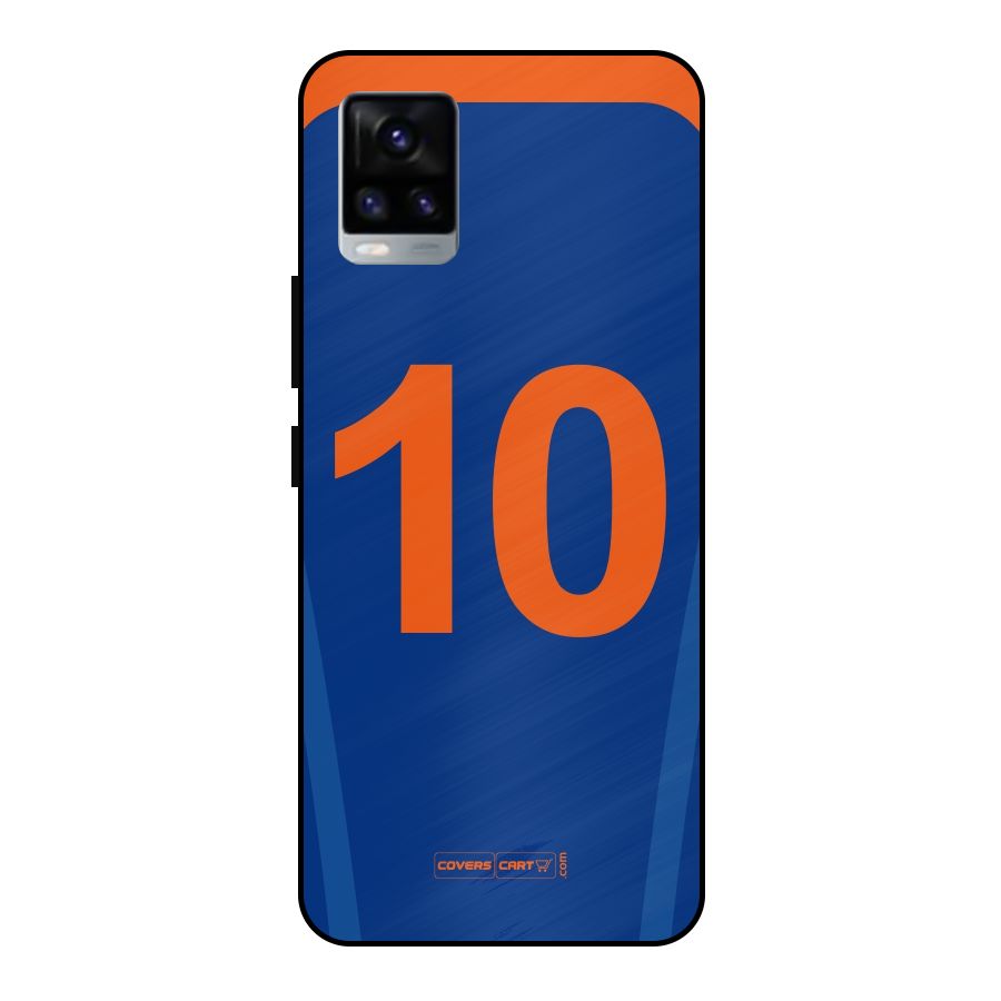 Blue Jersey Metal Back Case for Vivo V20 2021