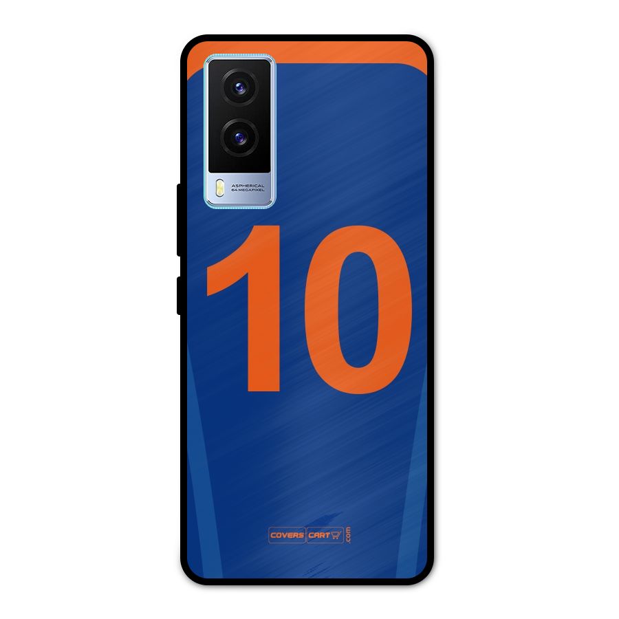 Blue Jersey Metal Back Case for Vivo V21e 5G