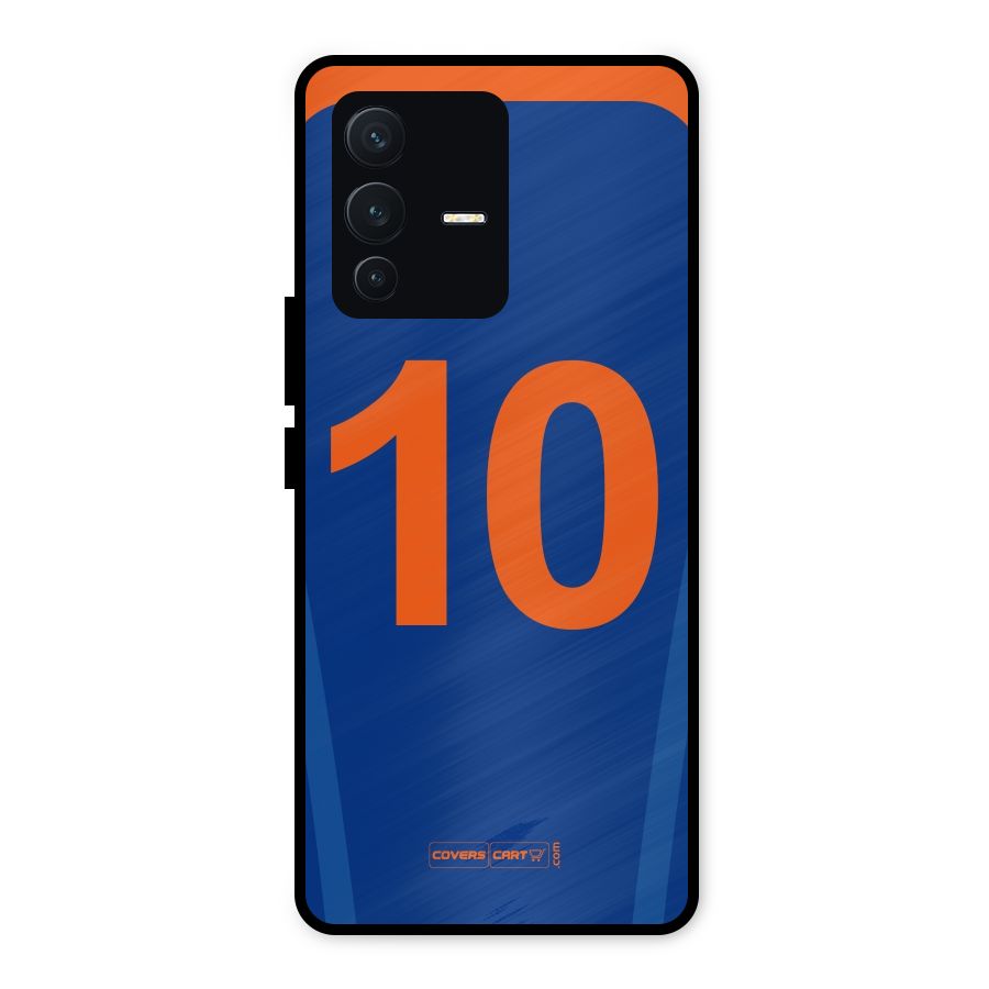 Blue Jersey Metal Back Case for Vivo V23 5G