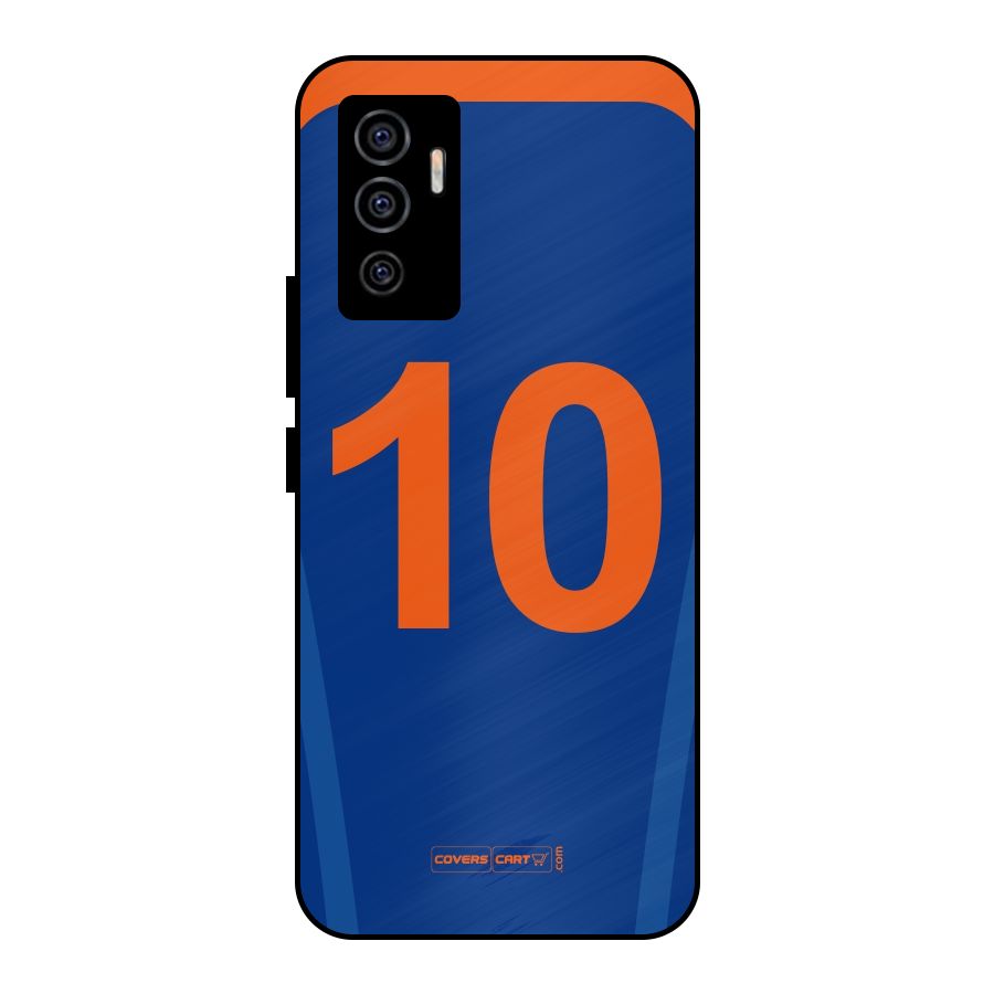 Blue Jersey Metal Back Case for Vivo V23e