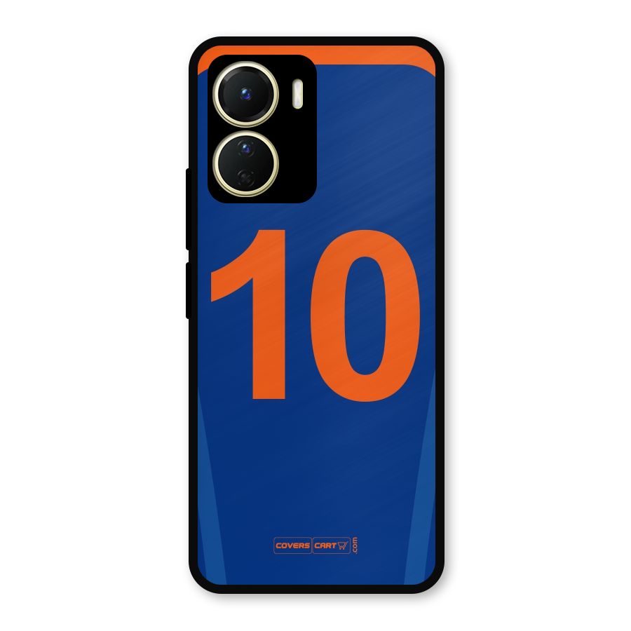Blue Jersey Metal Back Case for Vivo Y16
