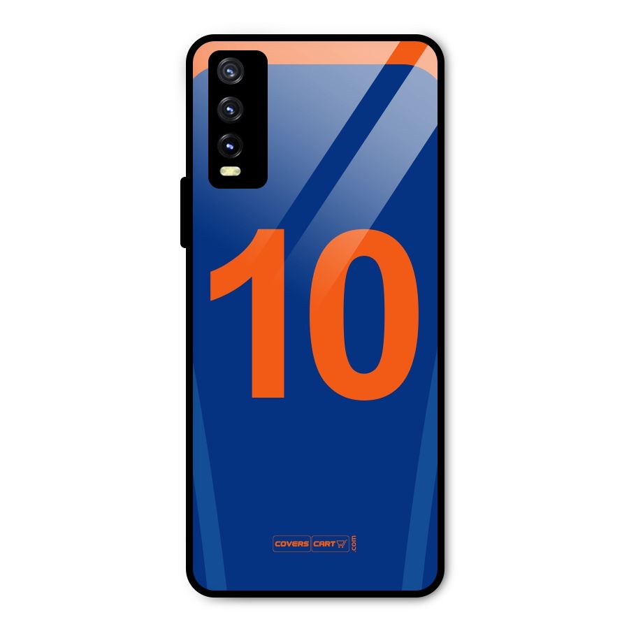 Blue Jersey Metal Back Case for Vivo Y20