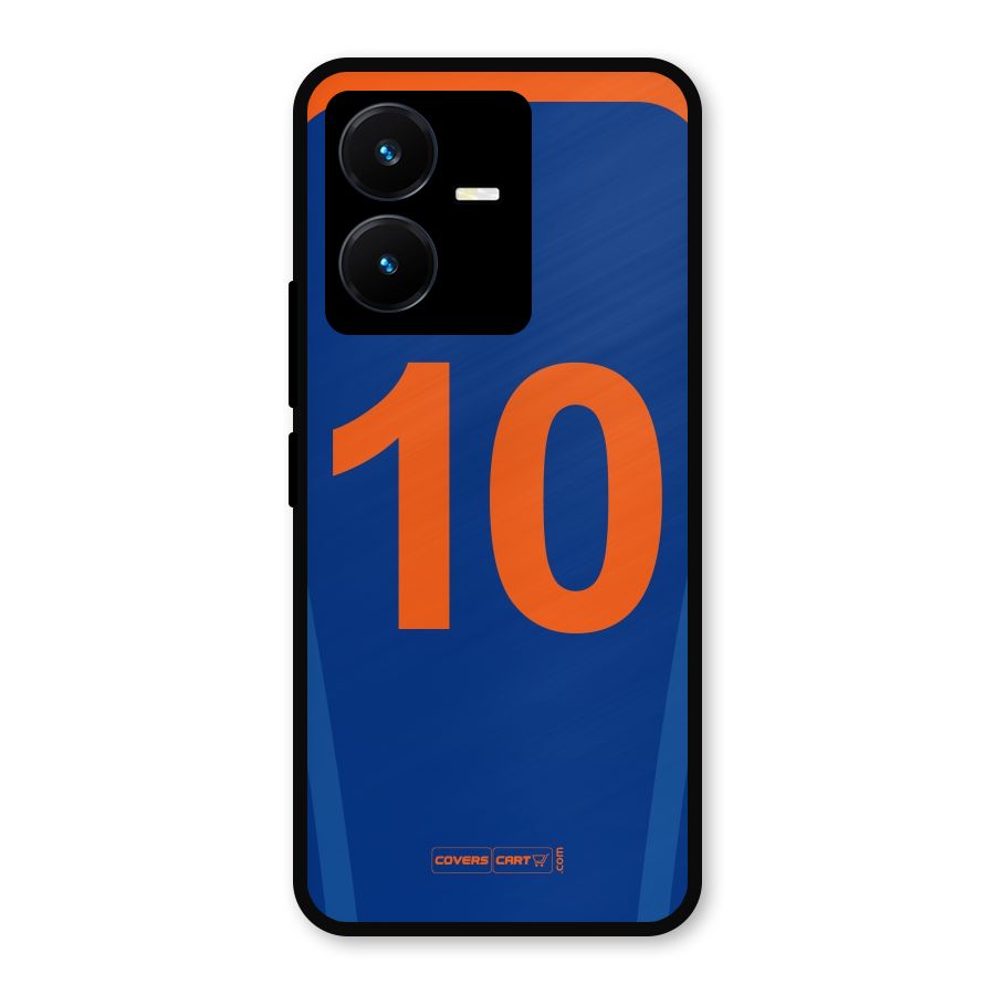 Blue Jersey Metal Back Case for Vivo Y22