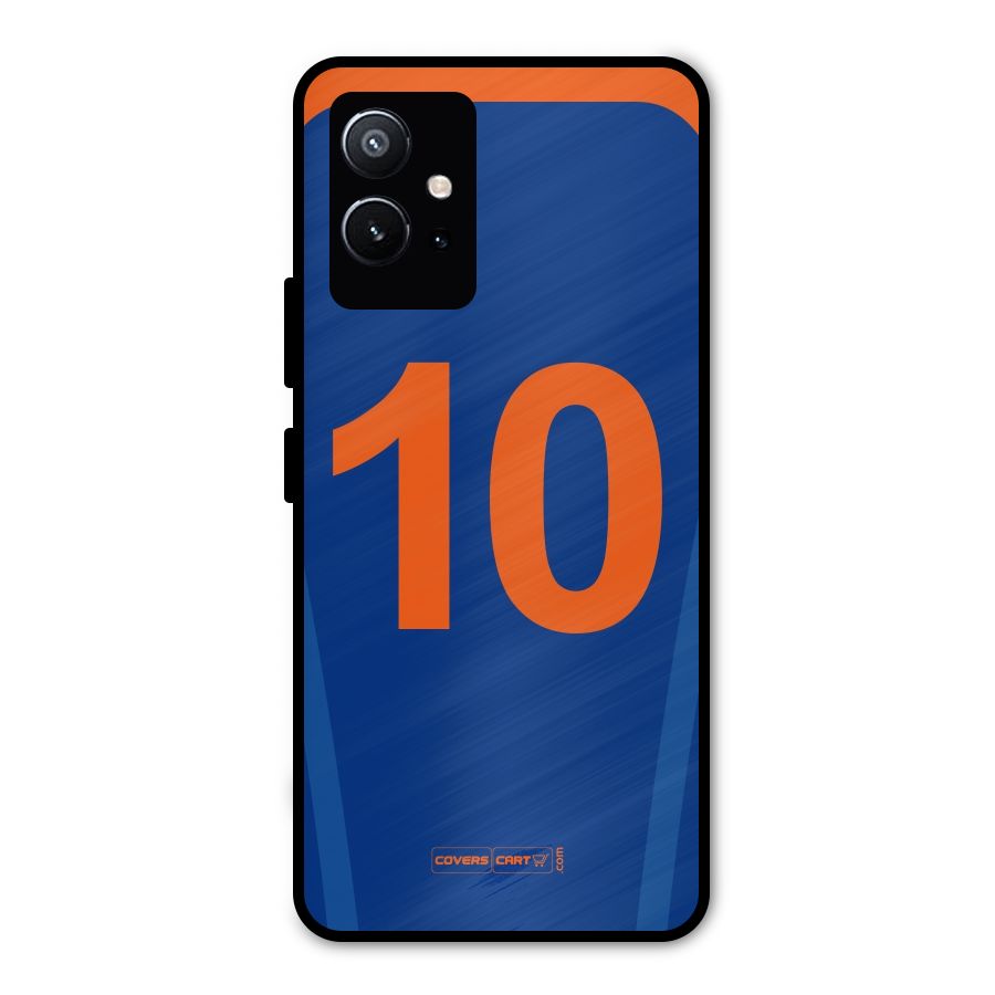 Blue Jersey Metal Back Case for Vivo Y75 5G