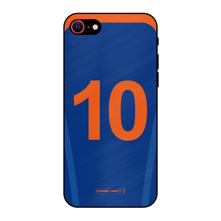 Blue Jersey Metal Back Case for iPhone 8