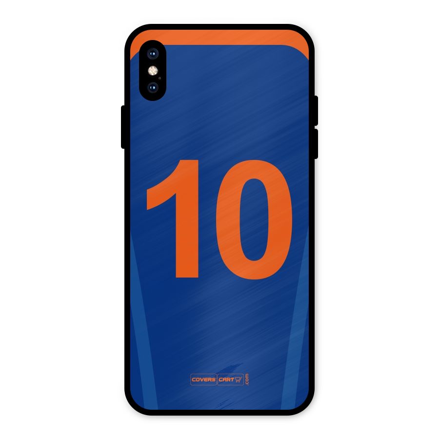 Blue Jersey Metal Back Case for iPhone XS Max