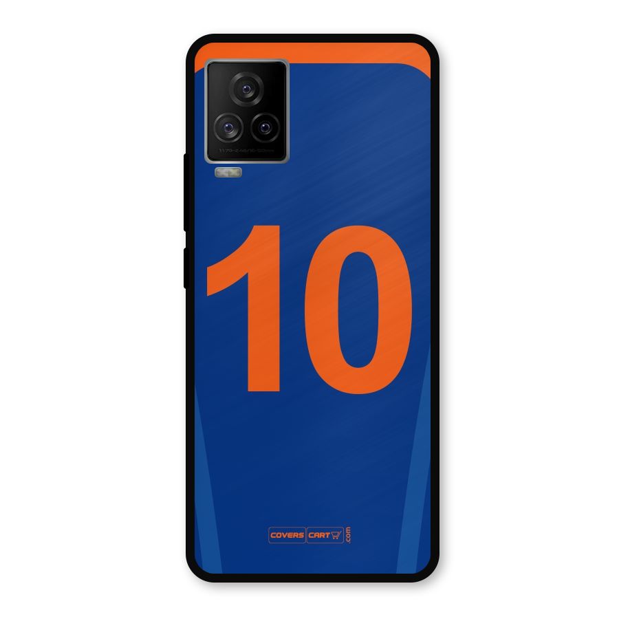 Blue Jersey Metal Back Case for iQOO 7 Legend 5G