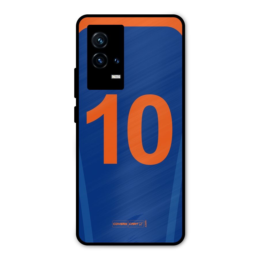 Blue Jersey Metal Back Case for iQOO 9 5G