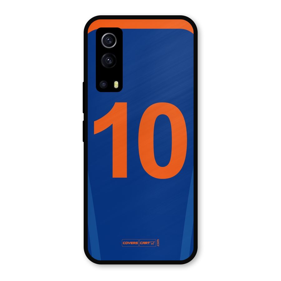 Blue Jersey Metal Back Case for iQOO Z3