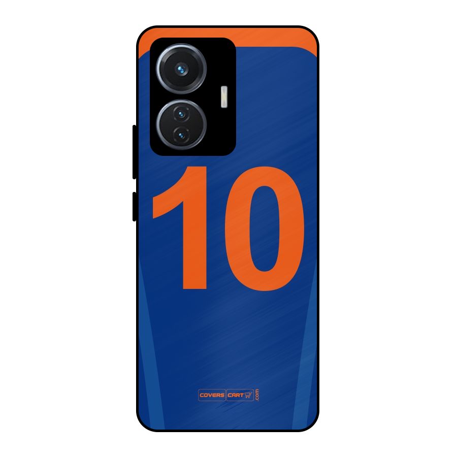 Blue Jersey Metal Back Case for iQOO Z6 44W