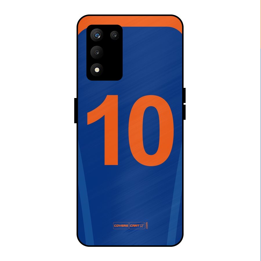 Blue Jersey Metal Back Case for realme 9 5G SE