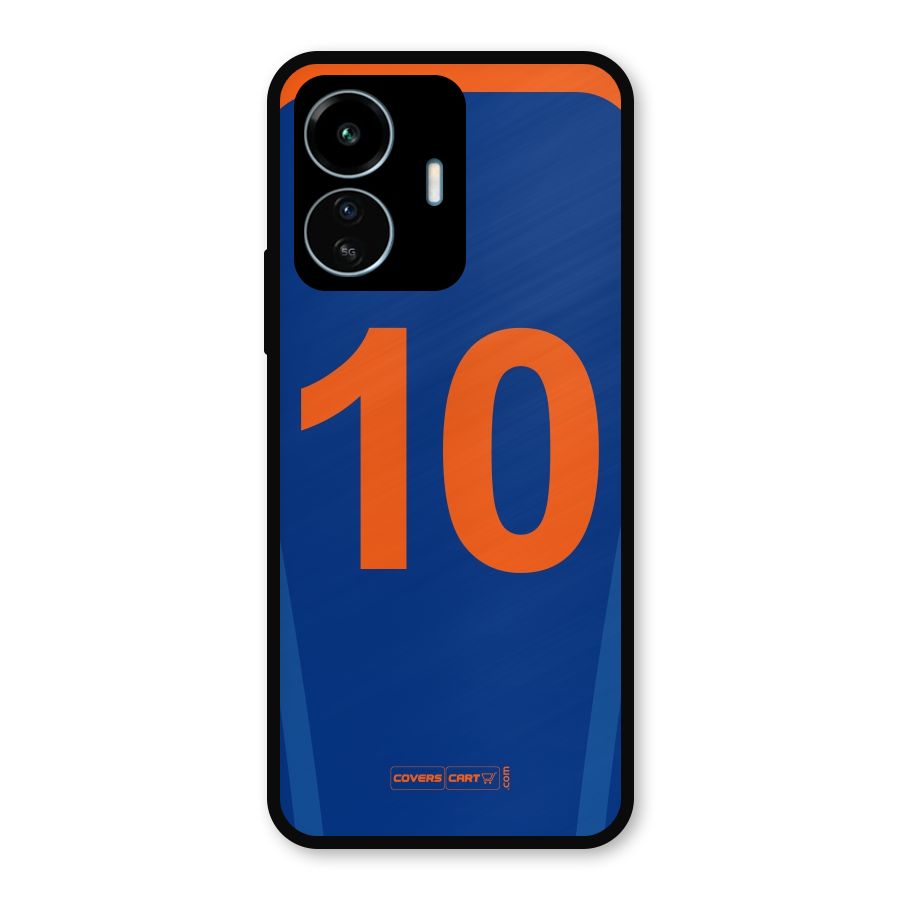 Blue Jersey Metal Back Case for vivo iQOO Z6 Lite 5G