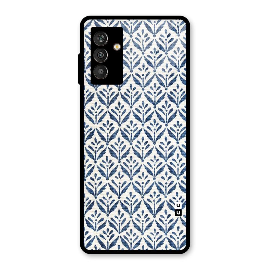 Blue Leaf Glass Back Case for Galaxy M13