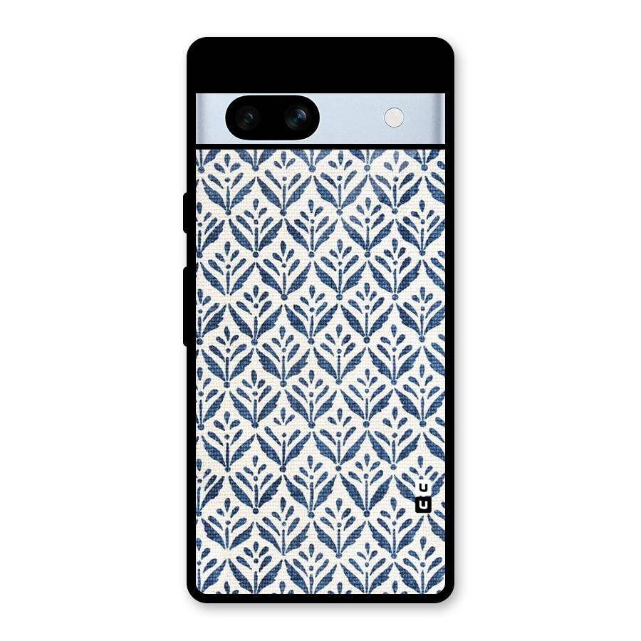 Blue Leaf Glass Back Case for Google Pixel 7a