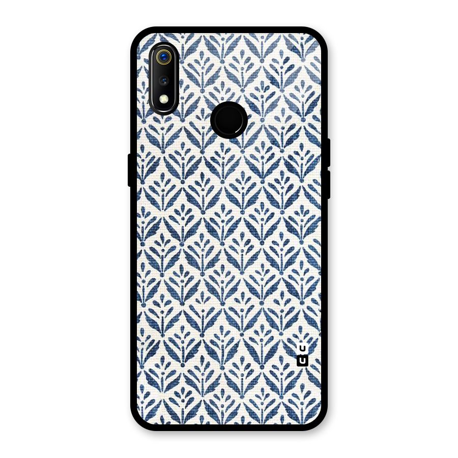 Blue Leaf Glass Back Case for Realme 3i