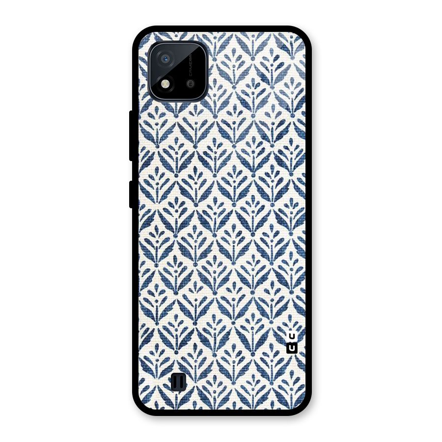 Blue Leaf Glass Back Case for Realme C11 2021