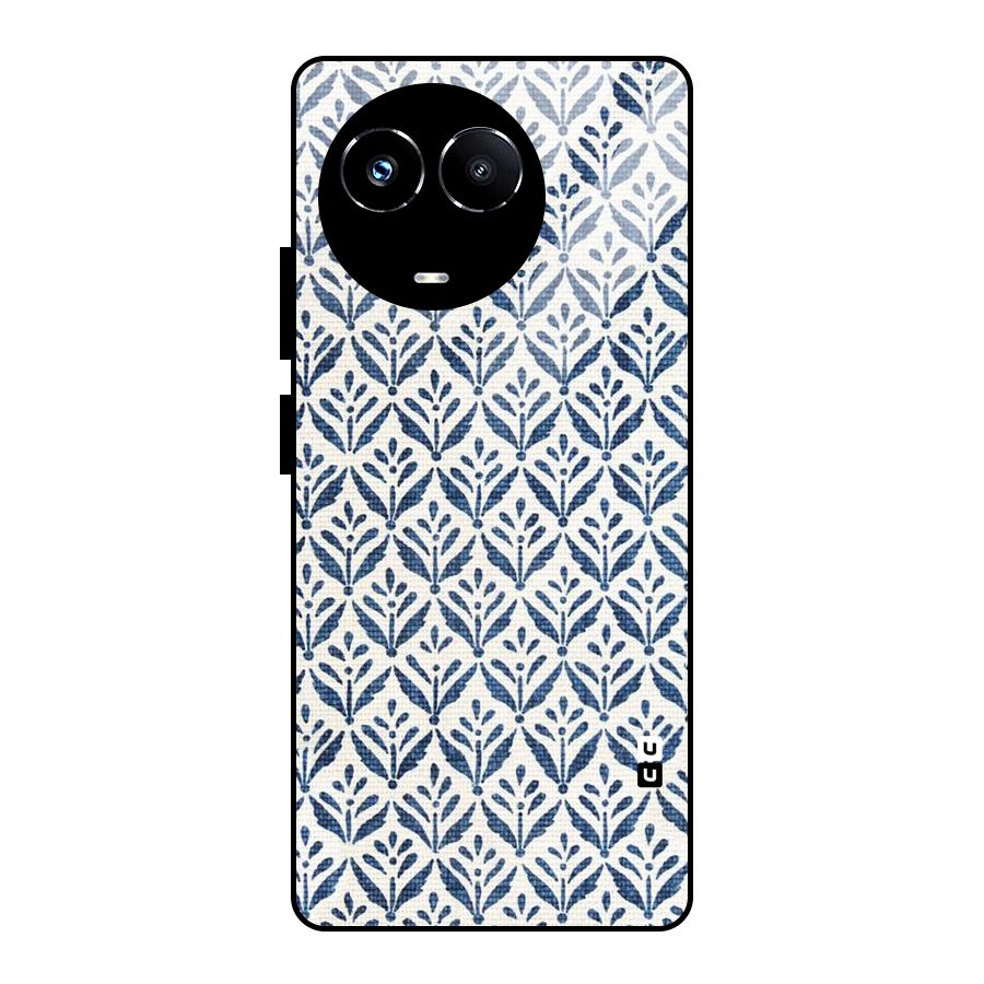 Blue Leaf Glass Back Case for Realme Narzo 60X