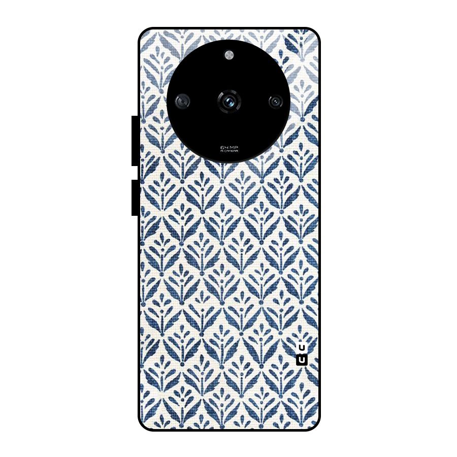 Blue Leaf Glass Back Case for Realme Narzo 60 5G