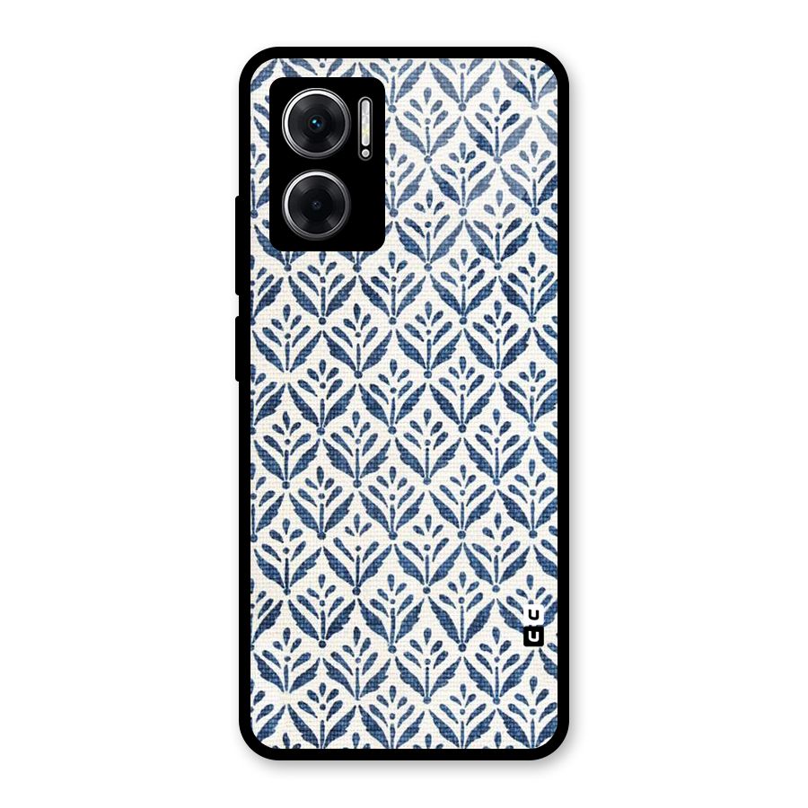 Blue Leaf Glass Back Case for Redmi 11 Prime 5G