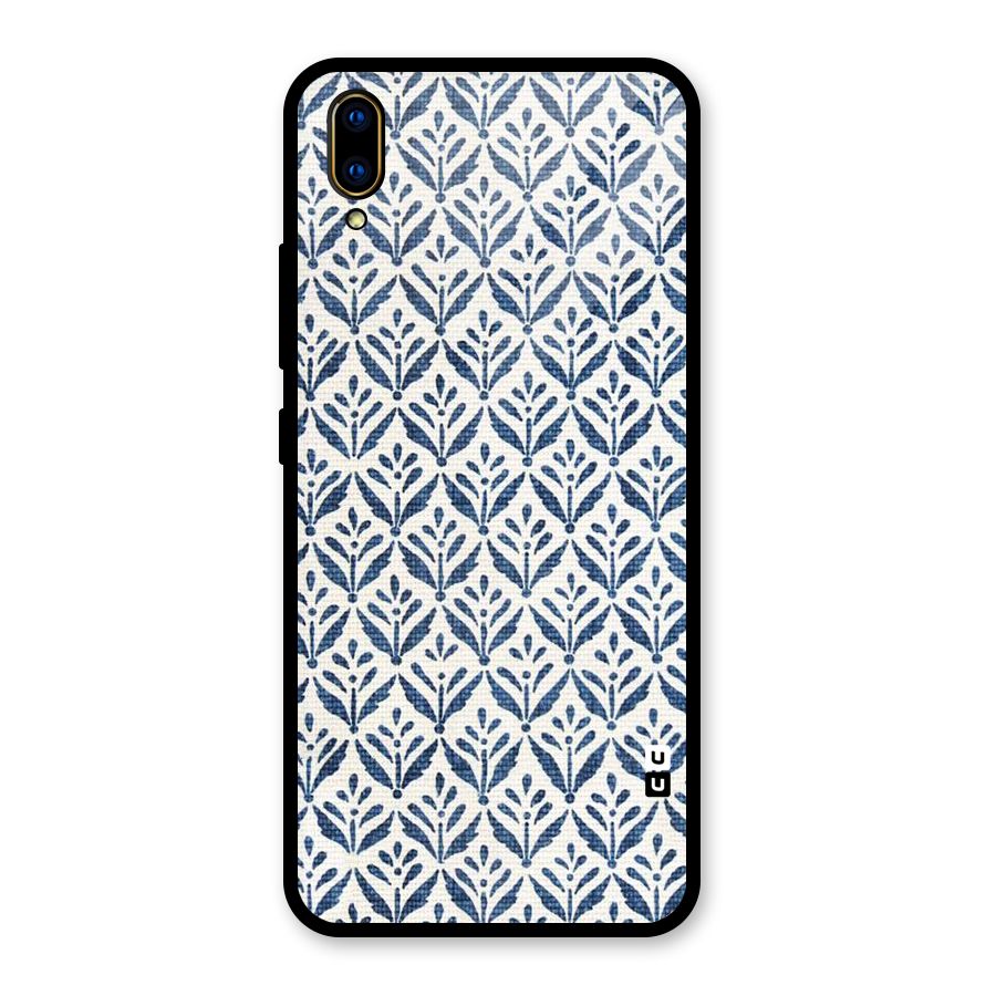 Blue Leaf Glass Back Case for Vivo V11 Pro