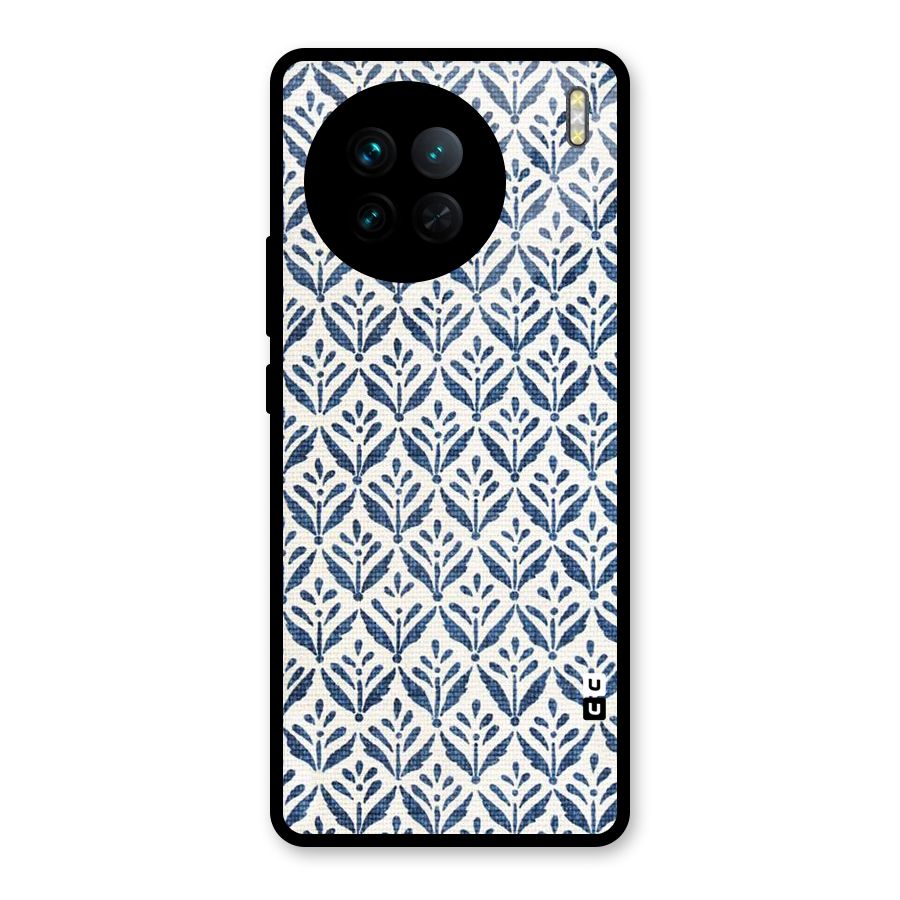 Blue Leaf Glass Back Case for Vivo X90