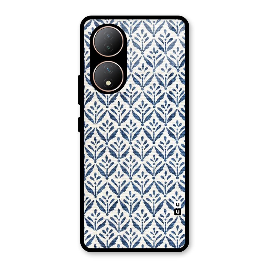 Blue Leaf Glass Back Case for Vivo Y100A