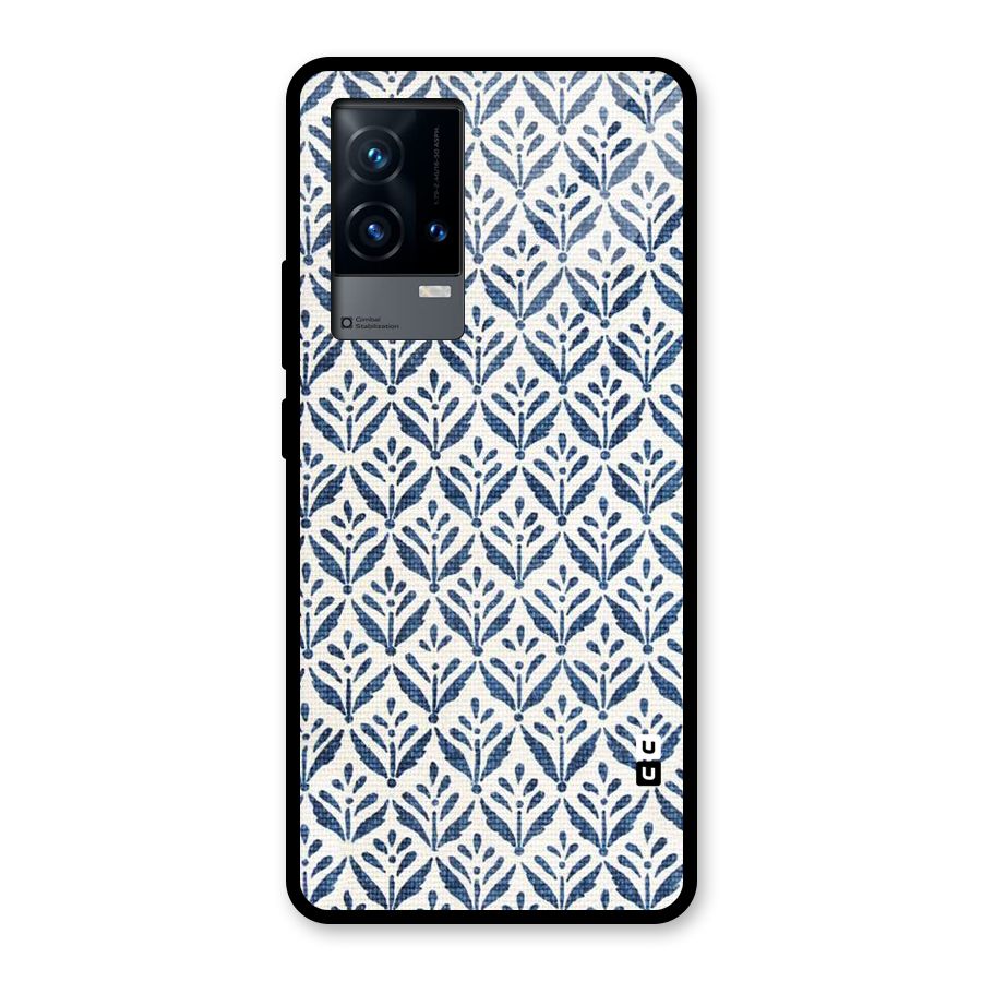 Blue Leaf Glass Back Case for iQOO 9 5G