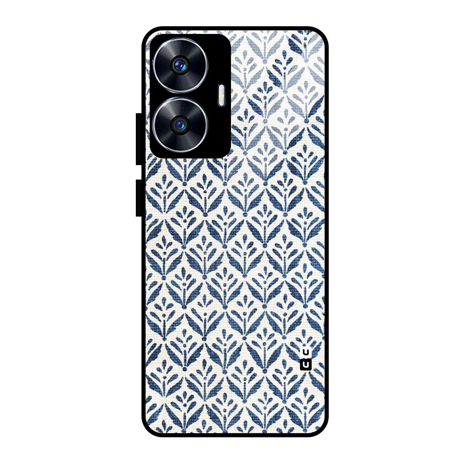Blue Leaf Glass Back Case for realme C55