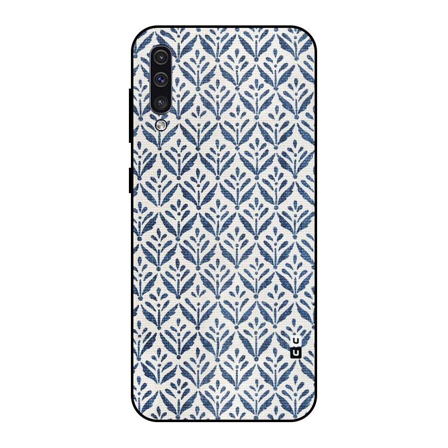 Blue Leaf Metal Back Case for Galaxy A50s