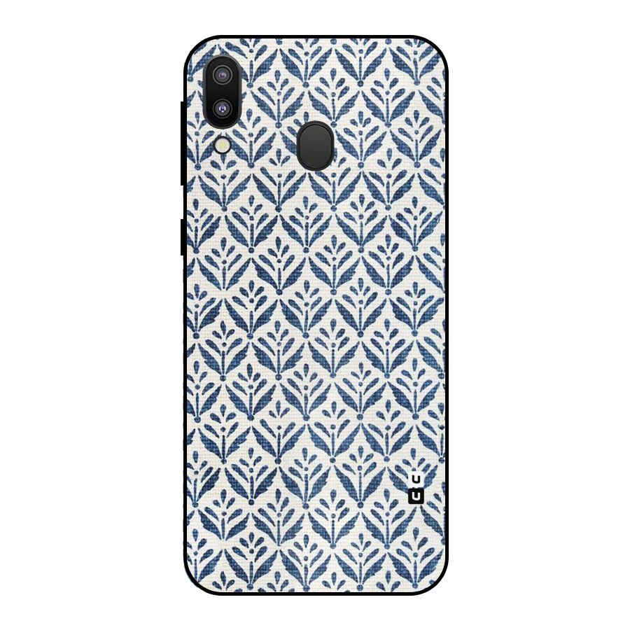 Blue Leaf Metal Back Case for Galaxy M20
