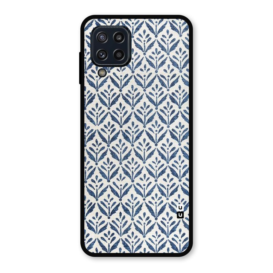 Blue Leaf Metal Back Case for Galaxy M32