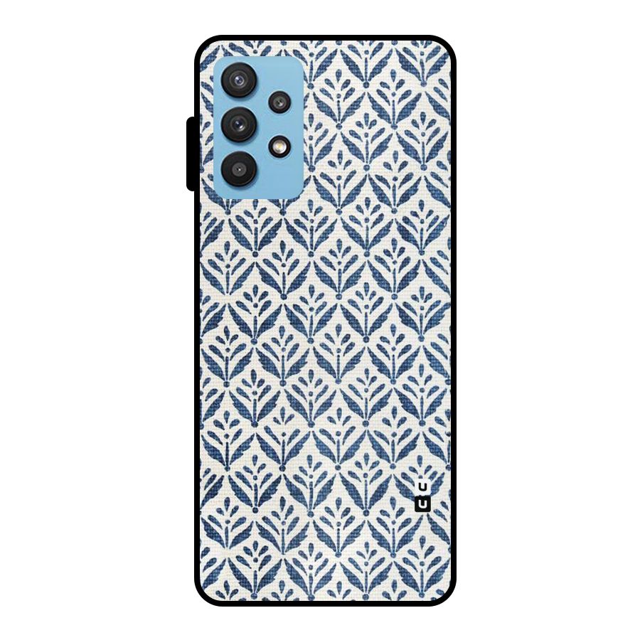 Blue Leaf Metal Back Case for Galaxy M32 5G