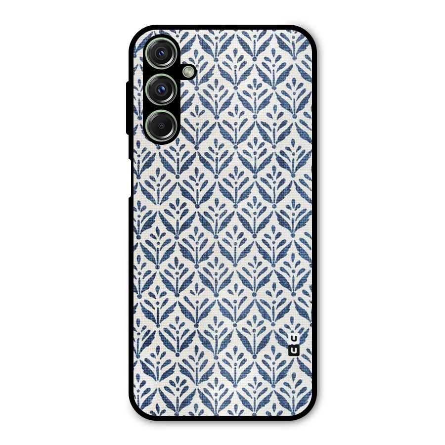 Blue Leaf Metal Back Case for Galaxy M34