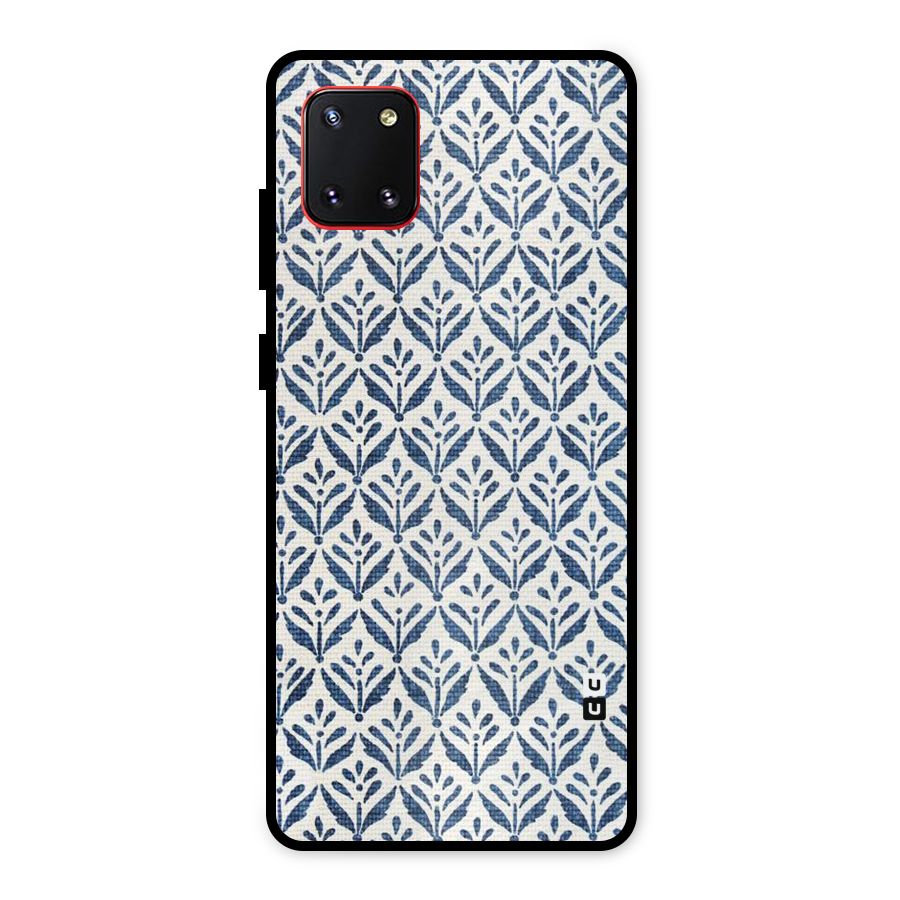 Blue Leaf Metal Back Case for Galaxy Note 10 Lite