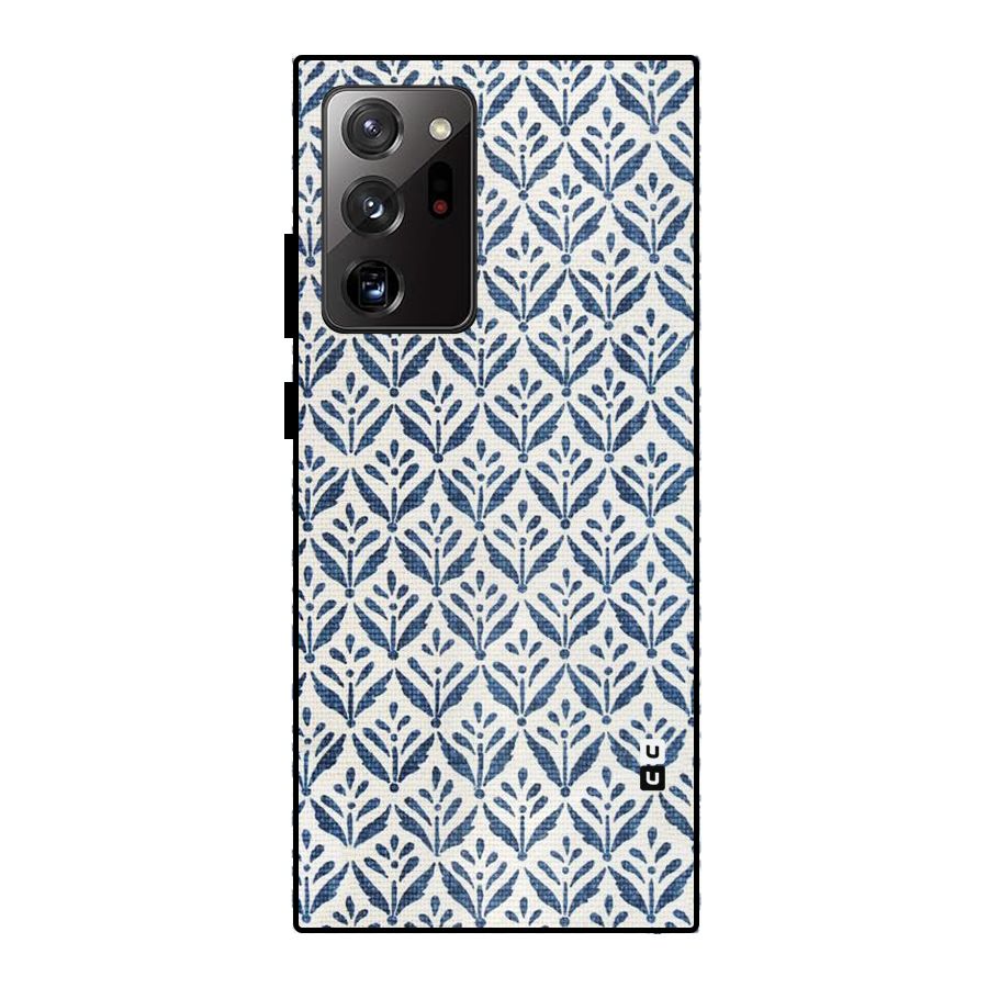 Blue Leaf Metal Back Case for Galaxy Note 20 Ultra