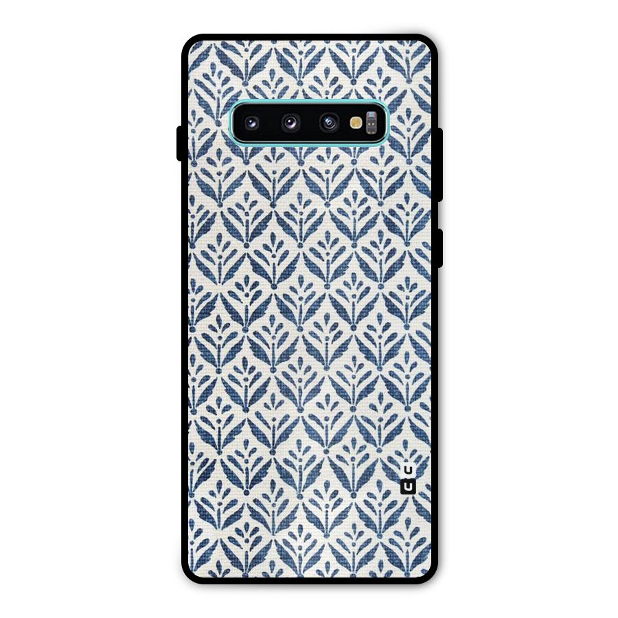 Blue Leaf Metal Back Case for Galaxy S10 Plus