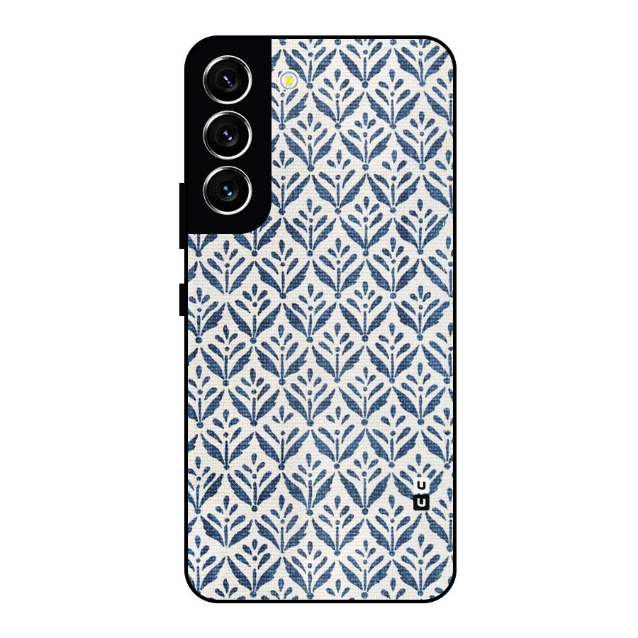 Blue Leaf Metal Back Case for Galaxy S22 5G