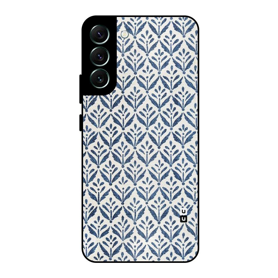 Blue Leaf Metal Back Case for Galaxy S22 Plus 5G