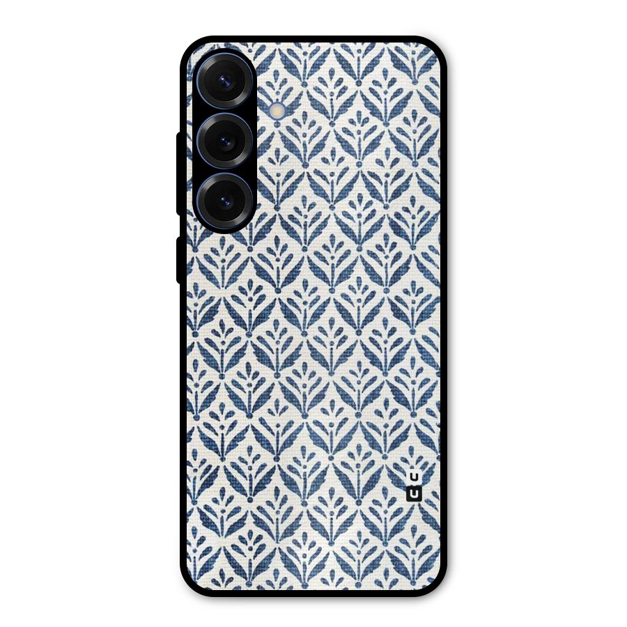 Blue Leaf Metal Back Case for Galaxy S25 Plus