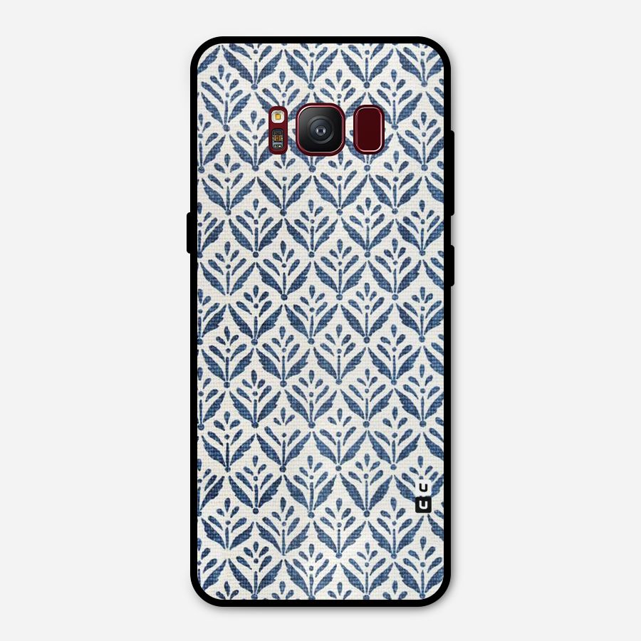 Blue Leaf Metal Back Case for Galaxy S8