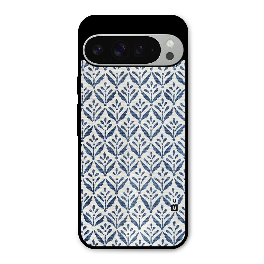 Blue Leaf Metal Back Case for Google Pixel 9 Pro XL