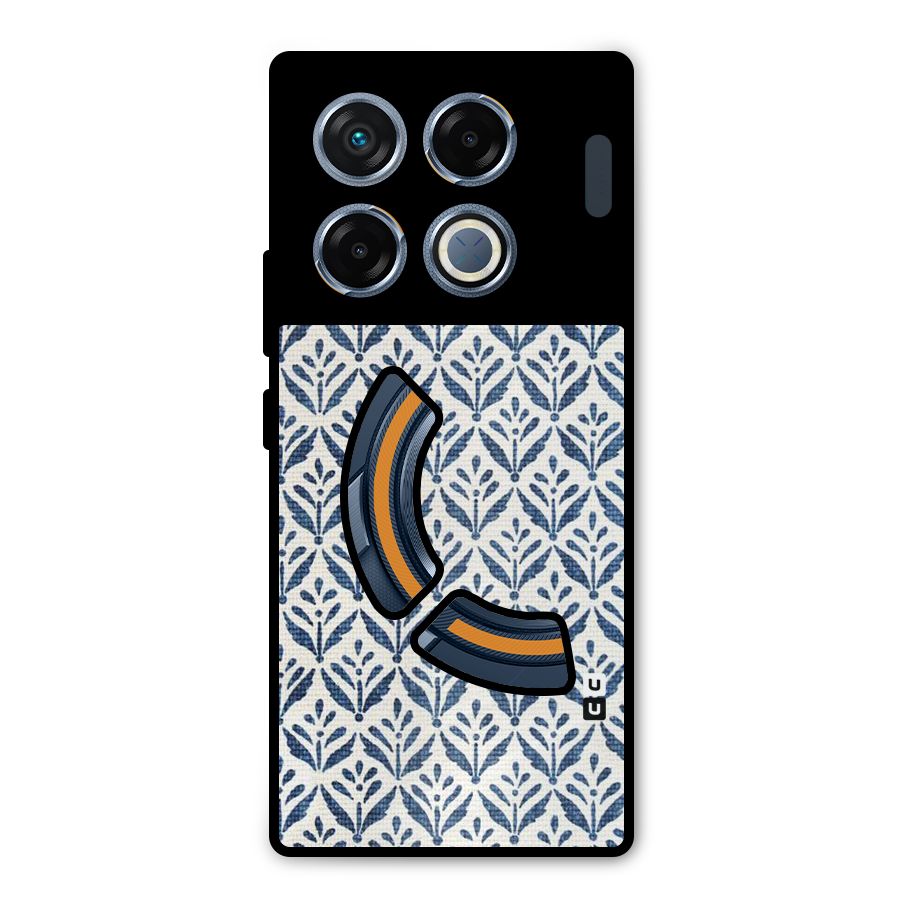 Blue Leaf Metal Back Case for Infinix GT 20 Pro