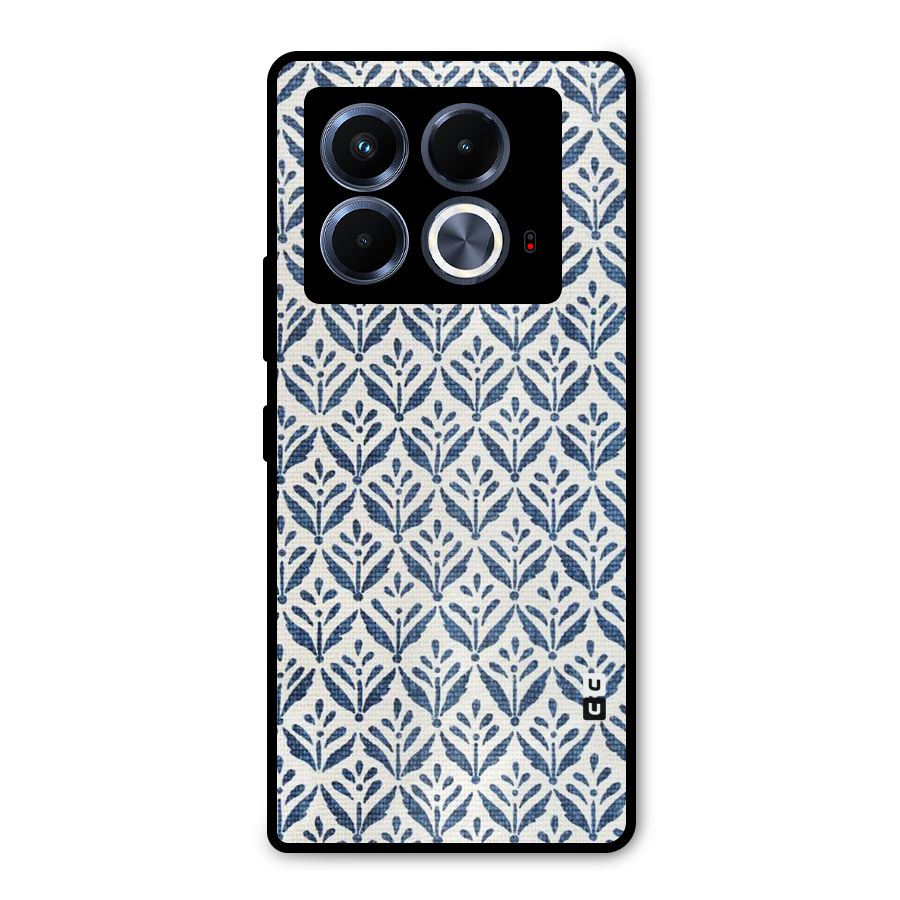 Blue Leaf Metal Back Case for Infinix Note 40 5G