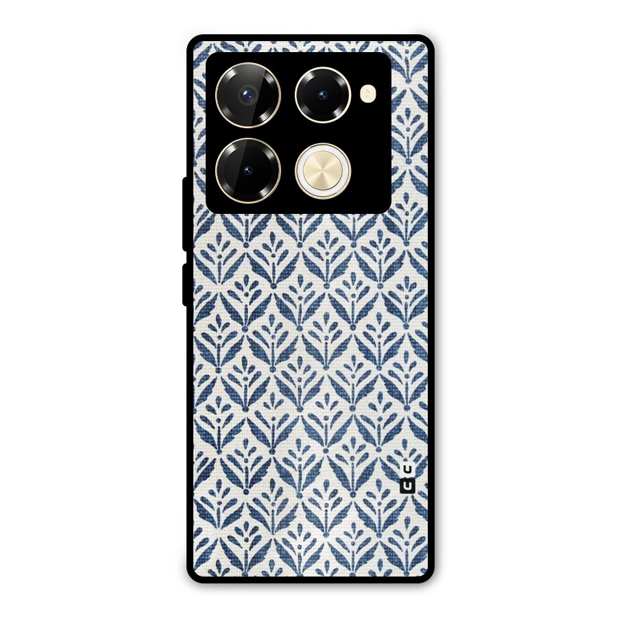 Blue Leaf Metal Back Case for Infinix Note 40 Pro Plus
