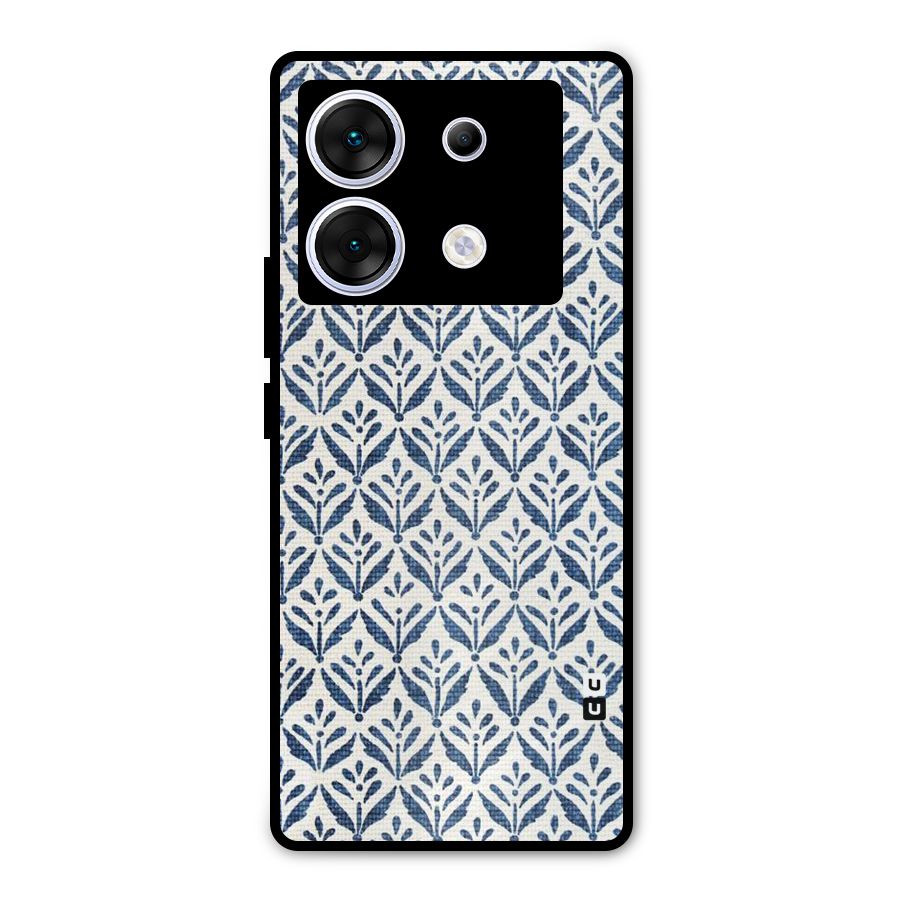 Blue Leaf Metal Back Case for Infinix Zero 30 5G