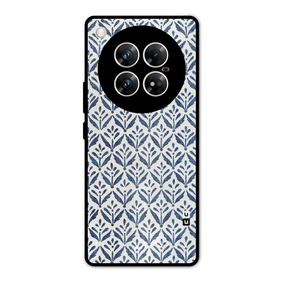 Blue Leaf Metal Back Case for Infinix Zero 40 5G