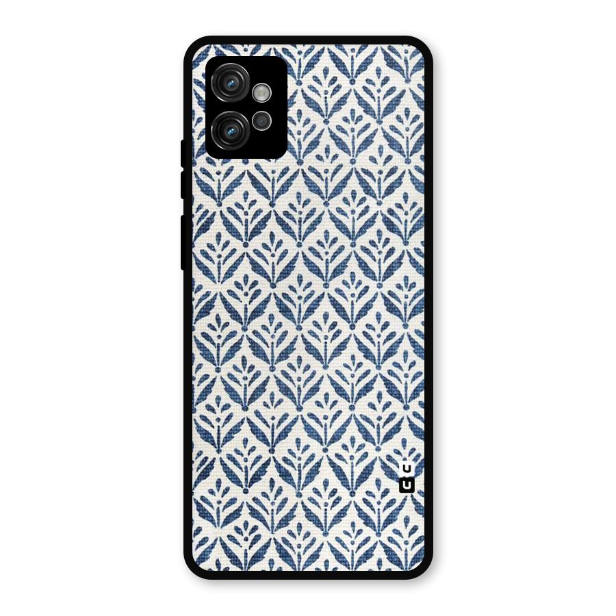 Blue Leaf Metal Back Case for Moto G32