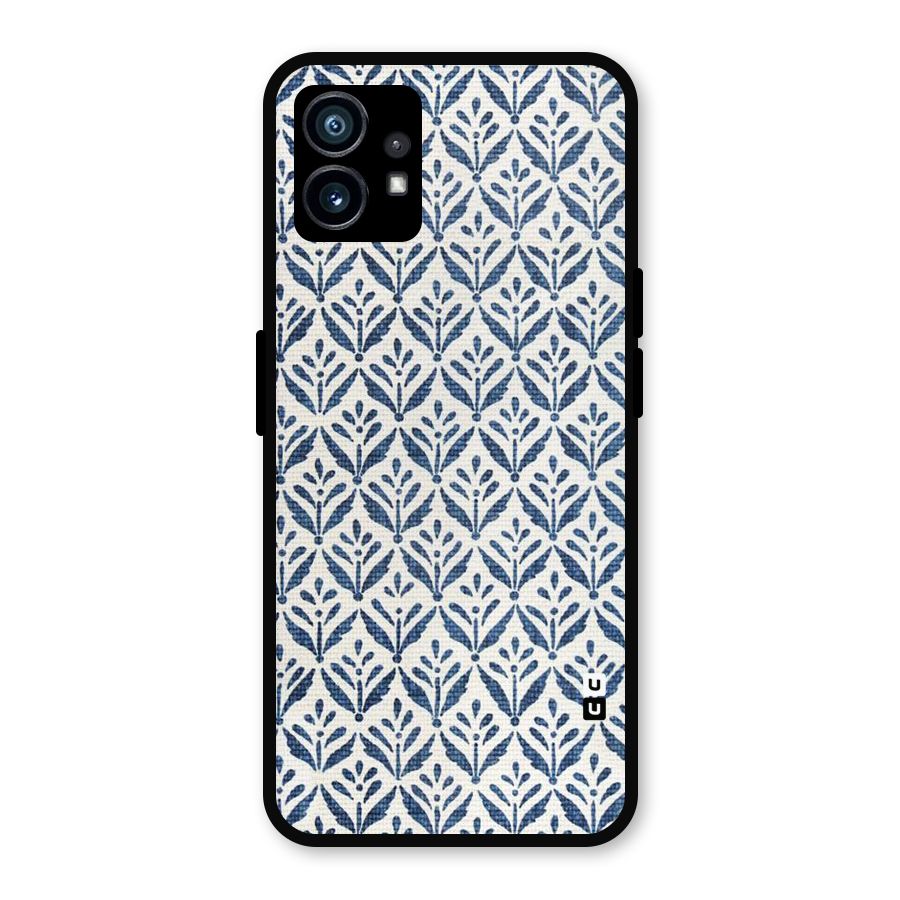 Blue Leaf Metal Back Case for Nothing Phone 1