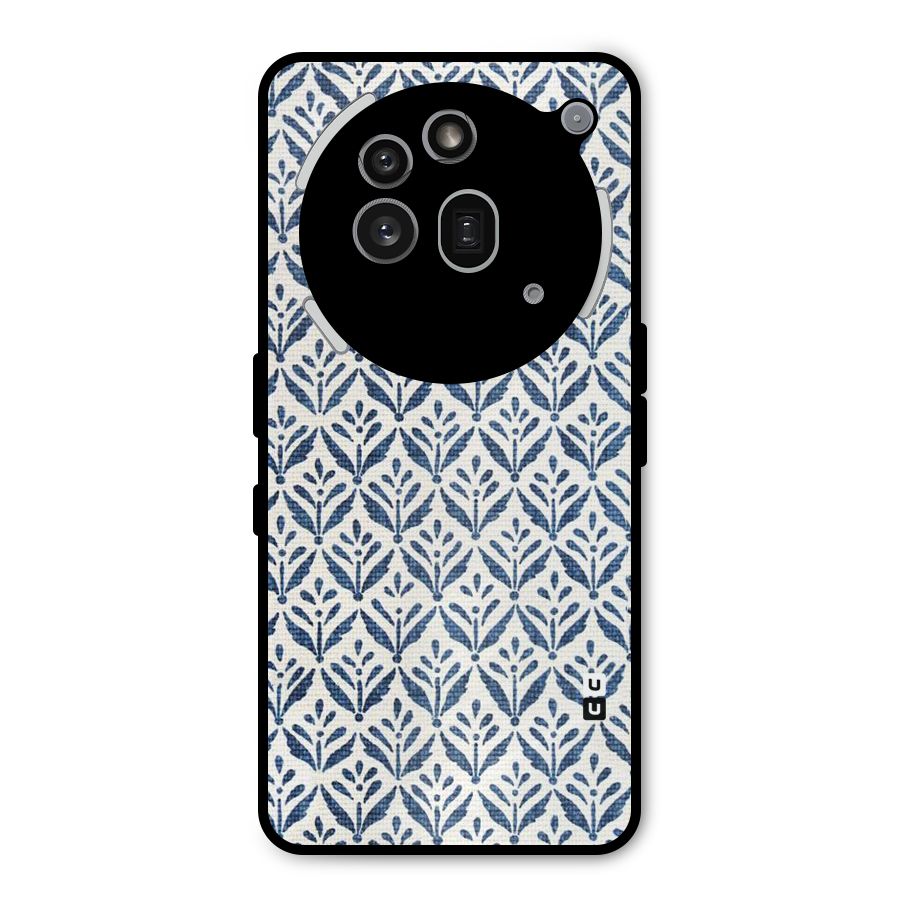 Blue Leaf Metal Back Case for Nothing Phone 3a Pro