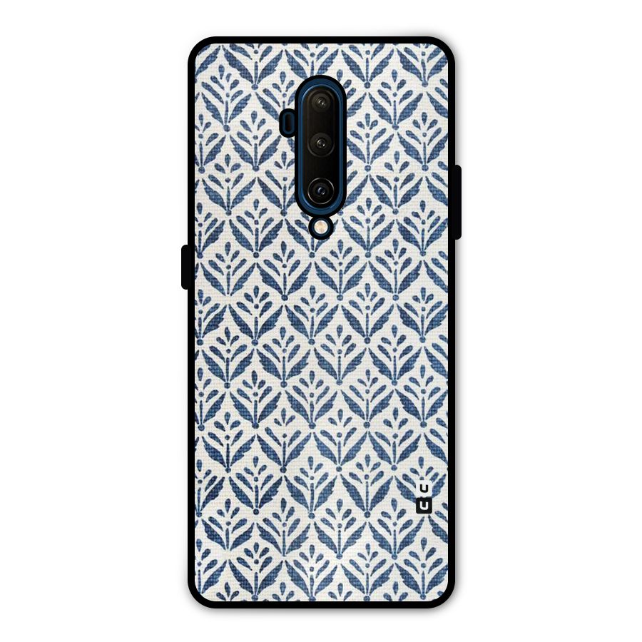 Blue Leaf Metal Back Case for OnePlus 7T Pro